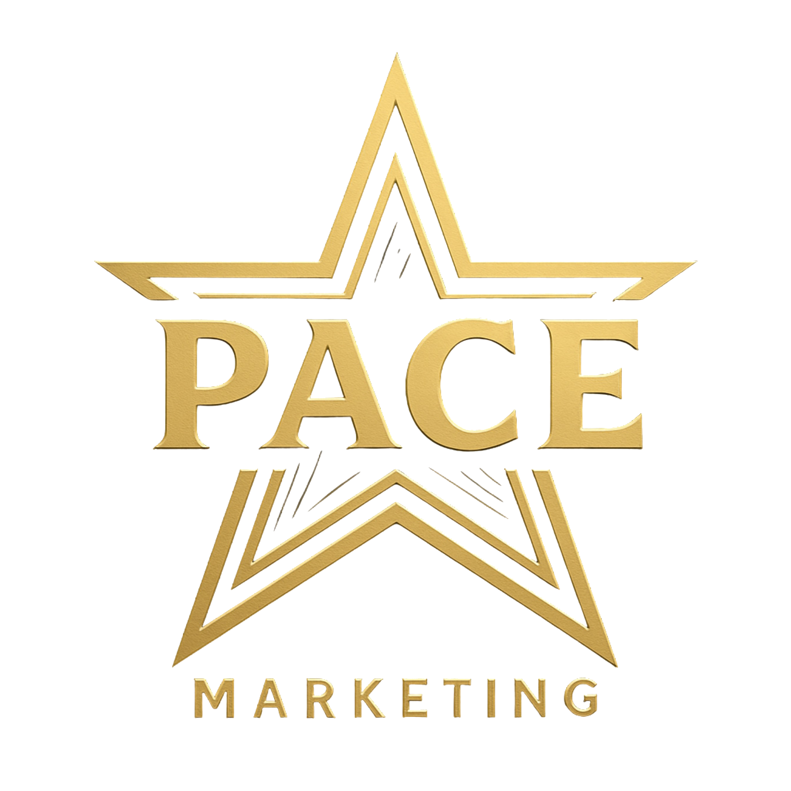Pace Marketing Logo - Gold star with PACE text